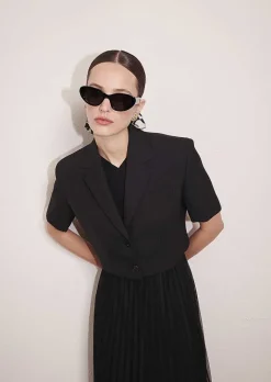 TARA JARMON Varosa Black Cold Wool Jacket Shop