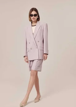 TARA JARMON Victoria Purple Cold Wool Suit Jacket New