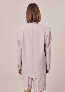 TARA JARMON Victoria Purple Cold Wool Suit Jacket New