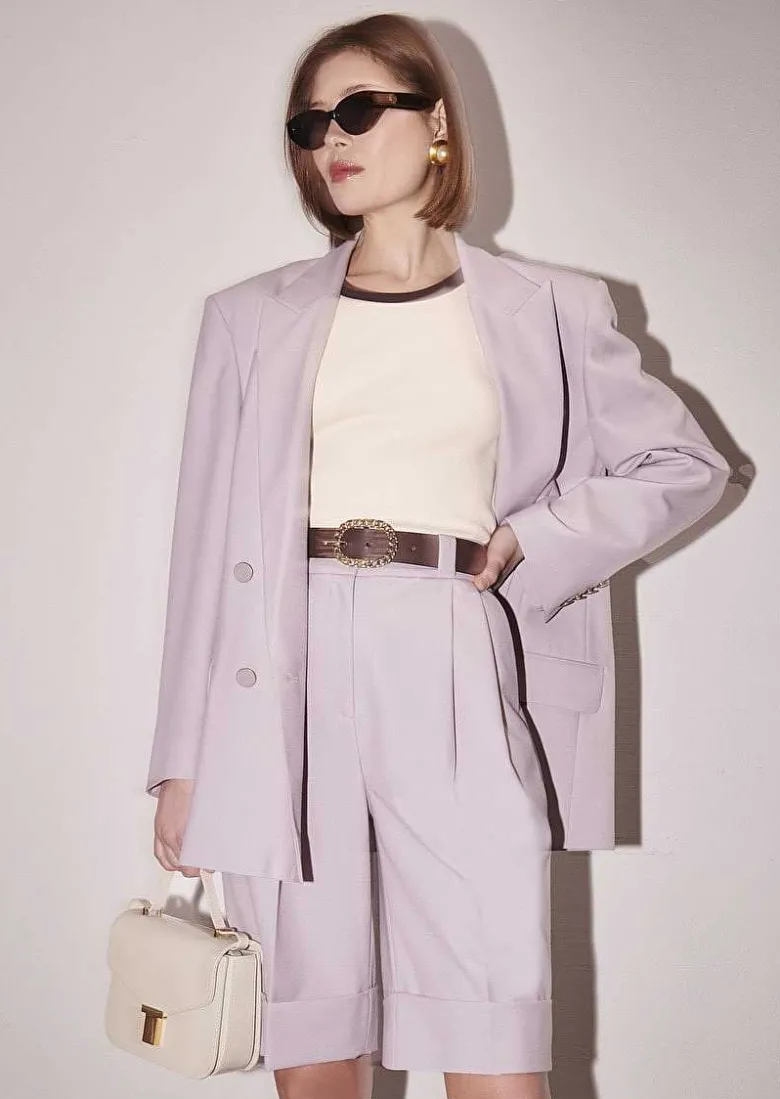 TARA JARMON Victoria Purple Cold Wool Suit Jacket New
