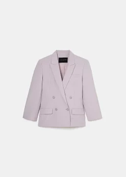 TARA JARMON Victoria Purple Cold Wool Suit Jacket New