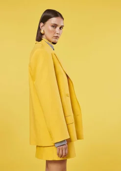 TARA JARMON Victoria Yellow Suit Jacket Hot