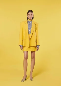 TARA JARMON Victoria Yellow Suit Jacket Hot