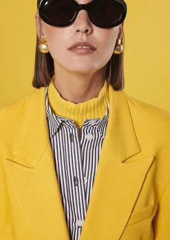 TARA JARMON Victoria Yellow Suit Jacket Hot