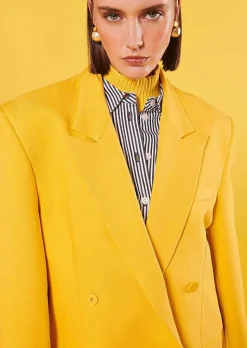 TARA JARMON Victoria Yellow Suit Jacket Hot