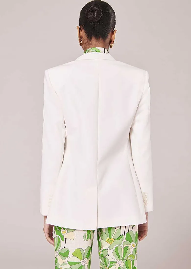 TARA JARMON Viola Ecru Cold Wool Suit Jacket Cheap