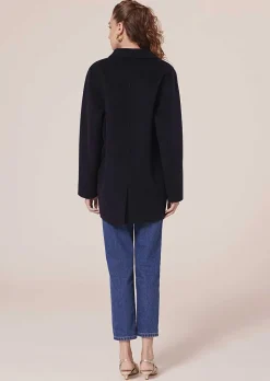TARA JARMON Virgilio Midnight Blue Double-Sided Wool Jacket Store