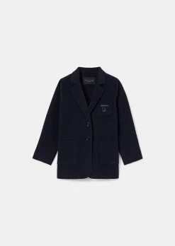 TARA JARMON Virgilio Midnight Blue Double-Sided Wool Jacket Store